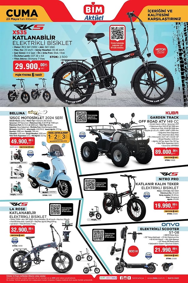 RKS XS35 Katalanabilir Elektrikli Bisiklet 29.900 TL