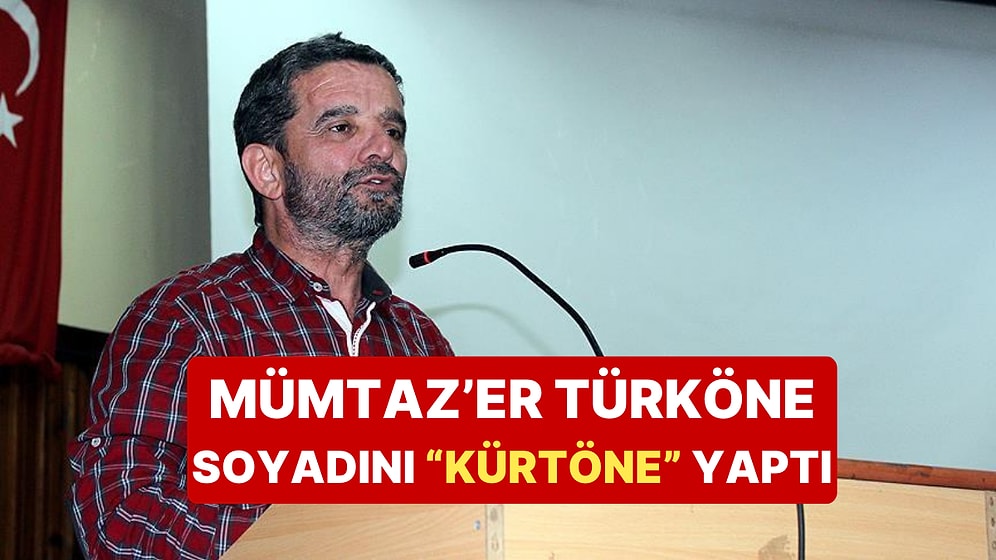 "Bir Kürt Olarak Yaşamaya Karar Verdim" Diyen Mümtaz'er Türköne Soyadını "Kürtöne" Yaptı