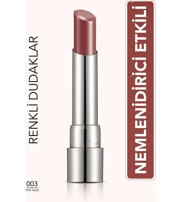 12. Flormar Sheer Up Yarı Saydam Renk Veren Nemlendirici Stick Parlak Ruj (003 Pinky Nude)