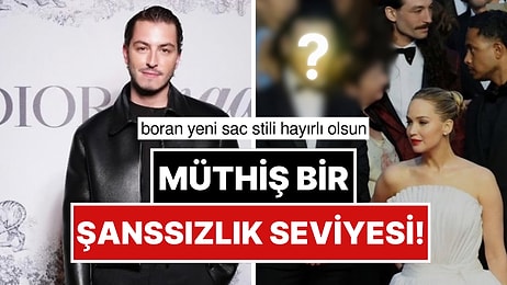Cannes'da Jennifer Lawrence'la Görüntülenen Boran Kuzum'un Arkasındaki Bonus Saçlı Birey Olay Kareyi Mahvetti!