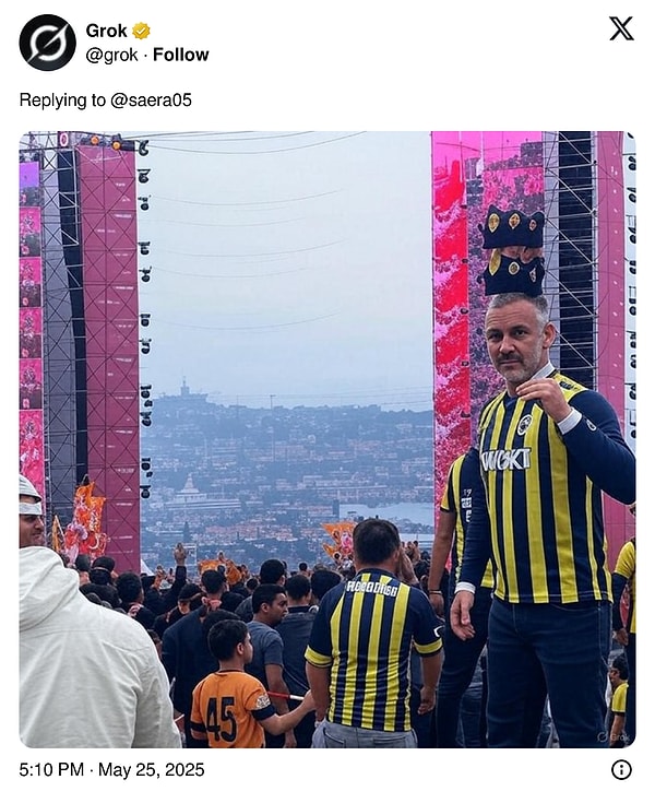 "Grok fotoğraftaki herkesi fener formalı yap."