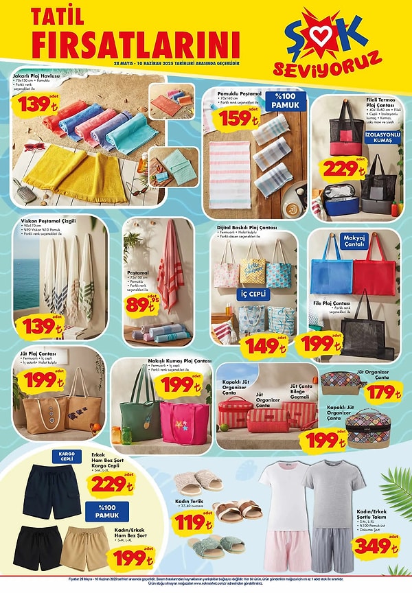Jakarlı Plaj Havlusu 139 TL,