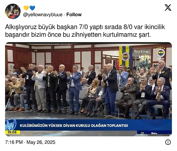 Fenerbahçe taraftarının mağlubiyet sonrası sosyal medya paylaşımlarından birkaçı şöyle Görseli