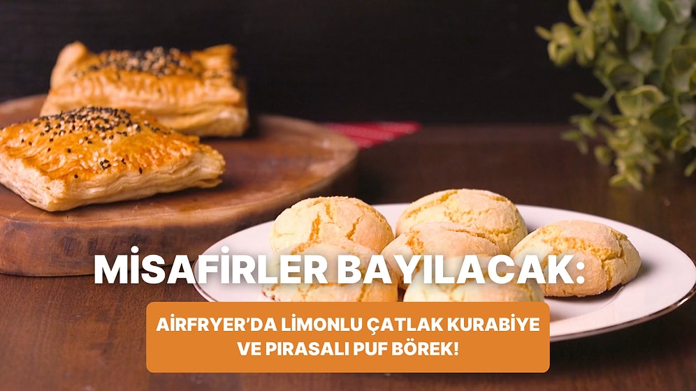 Philips Çift Hazneli Airfryer'da Limonlu Çatlak Kurabiye ve Pırasalı Puf Börek Nasıl Yapılır?