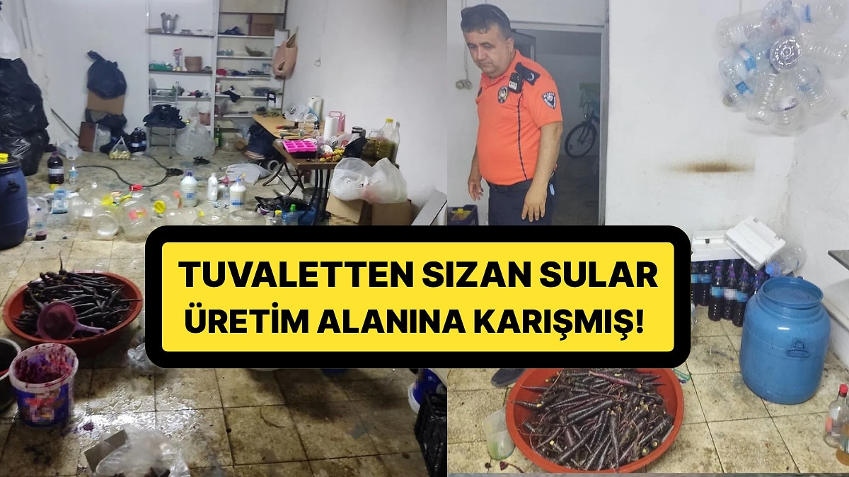 Mide Bulandıran Görüntü! Tuvalet ile Üretim Alanı İç İçe: Şalgam İmalathanesi Mühürlendi