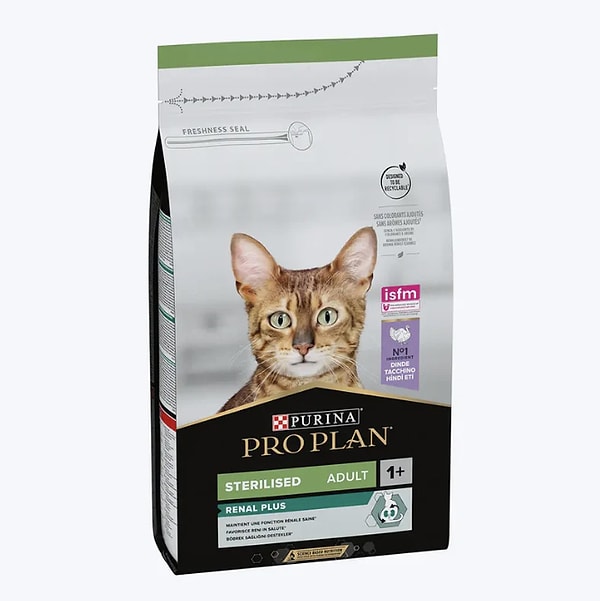 3. Pro Plan Opti Renal Sterilised Hindili Kedi Maması