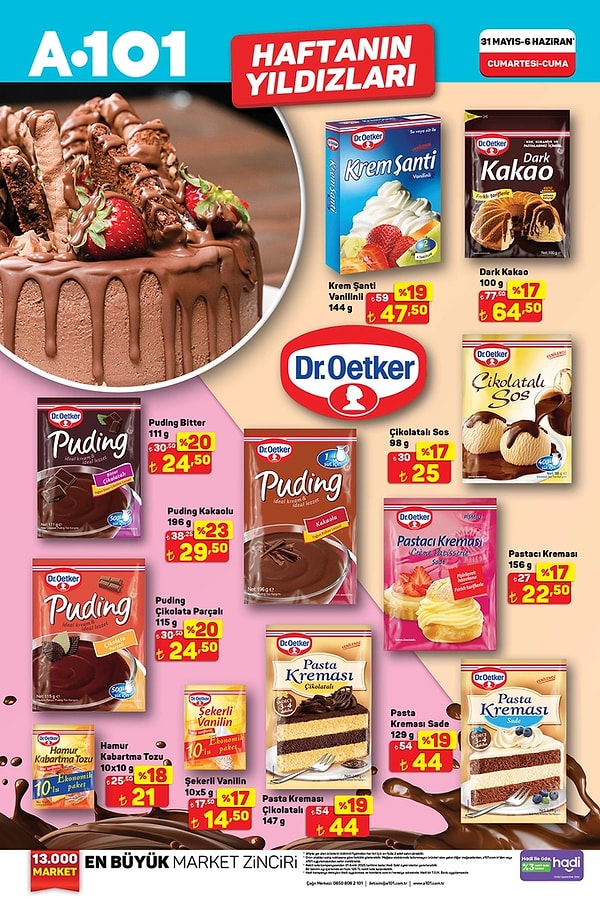 Dr Oetker ürünleri