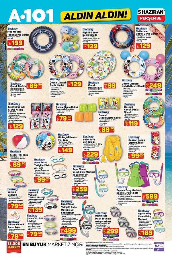 Bestway plaj ürünleri
