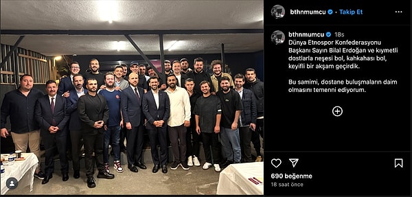 Kültür ve Turizm Bakanı Yardımcısı Batuhan Mumcu'nun paylaşımı 👇