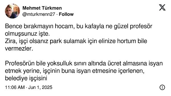 İşini bırakmayı düşünen profesöre farklı fikirler sunuldu;