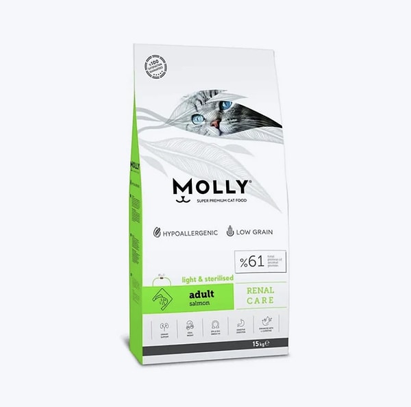 9. Molly Kısırlaştırılmış Somonlu Kedi Maması