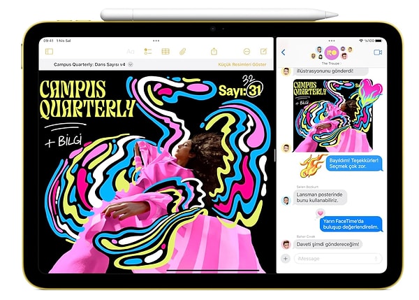 Yeni nesil tablet deneyimi artık sadece ekranda değil; hızda, hafiflikte ve çok yönlülükte saklı. İster not al, ister çizim yap, ister video düzenle bu iPad, taşınabilirliğin sınırlarını zorlarken profesyonel gücü yanında taşıyor. Görseli