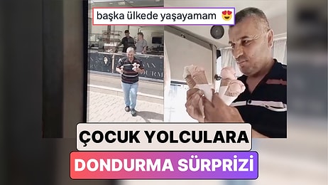 Adana'da Bir Otobüs Şoförü Sıcaktan Bunalan Çocuk Yolcularına Dondurma Aldı