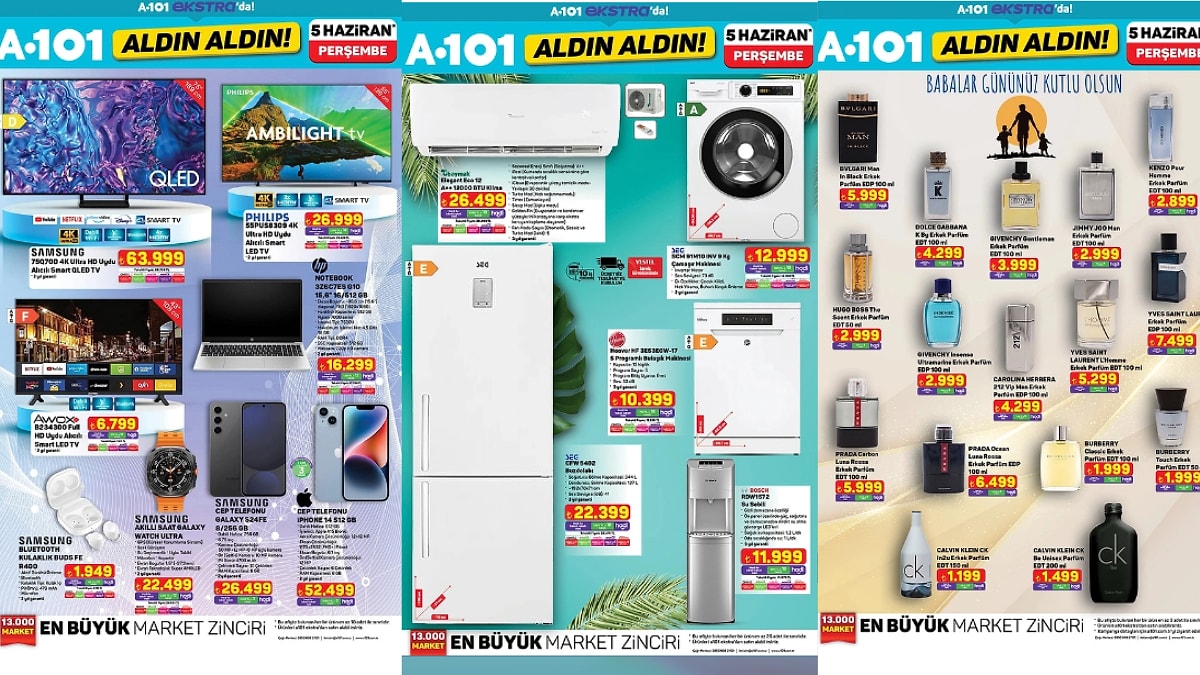A101&apos;e iPhone 14 ve Baymak Klima Geliyor! 5 Haziran 2025 A101 İnternete Özel Aldın Aldın Kataloğu