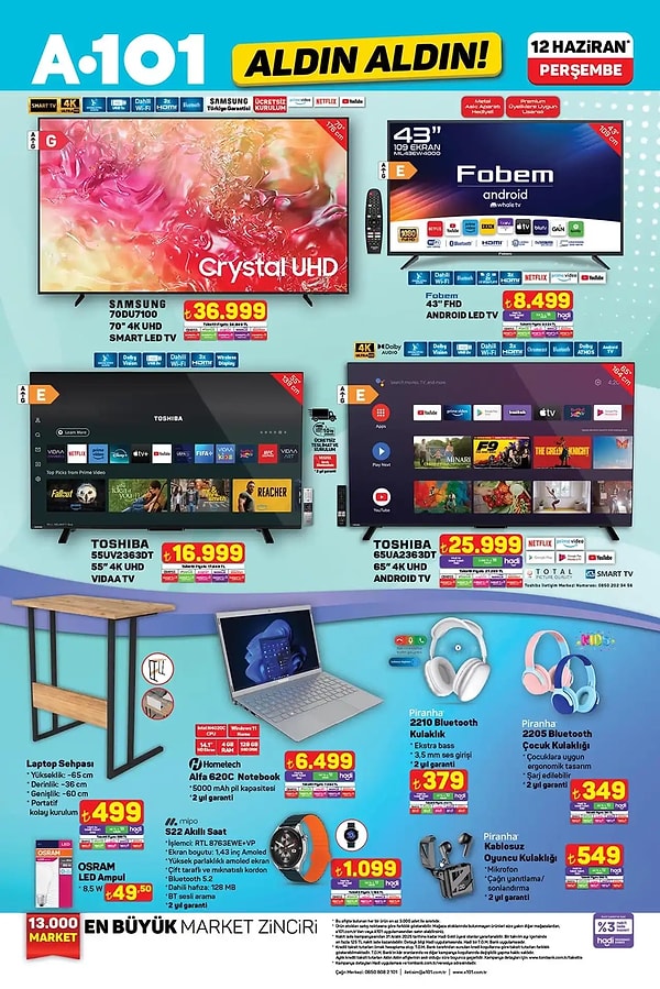 Samsung 70” 4K UHD Smart Led TV 36999 TL Görseli