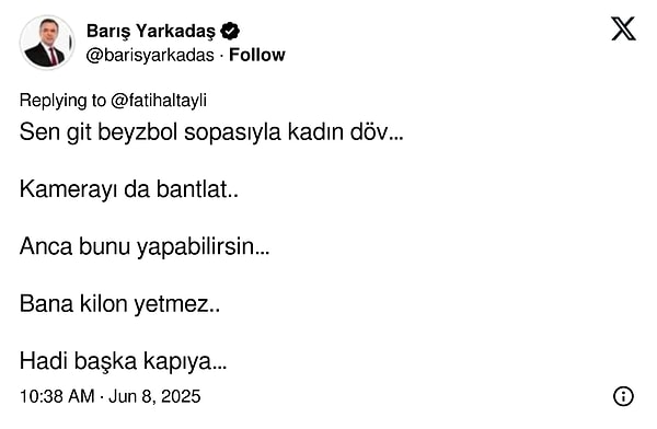 Yarkadaş Altaylı'nın sözlerini şu sözlerle savuşturdu. Altaylı'dan bu iddialara bir yanıt henüz gelmedi.