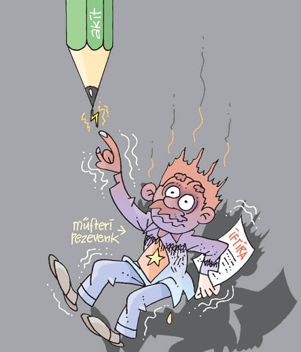 Gazetede yarın yayınlanacak karikatür de tepki çekti. Görseli