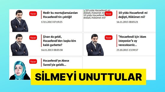 Yeni Akit Arşivinden "Gülen" Yazan İçerikleri Sildi Ancak Bir Detayı Unuttu
