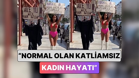 Bikinili Protestoları ile Tanınan Melisa Aydınalp Şimdi de Hükümetin 'Normal Doğum" Politikası İçin Yürüdü