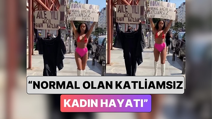 Bikinili Protestoları ile Tanınan Melisa Aydınalp Şimdi de Hükümetin 'Normal Doğum" Politikası İçin Yürüdü