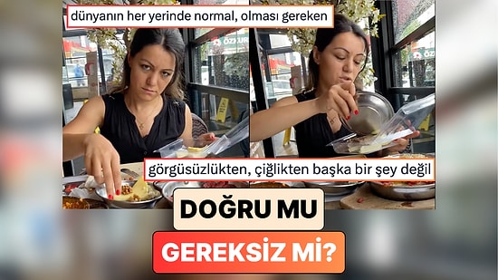 Dışarda Kahvaltı Ettikten Sonra Kalan Yiyecekleri Yanına Alan Kadın Meşhur Tartışmayı Yeniden Alevlendirdi