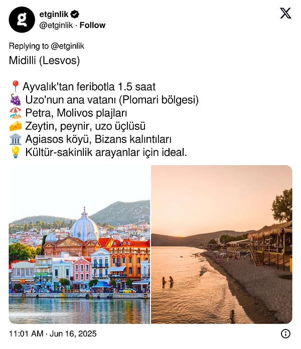 Midilli (Lesvos) Adası'na Nasıl Gidilir? Midilli'de Nereye Gidilir?