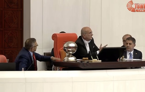Tartışma DEM Parti milletvekili George Aslan'ın mecliste 