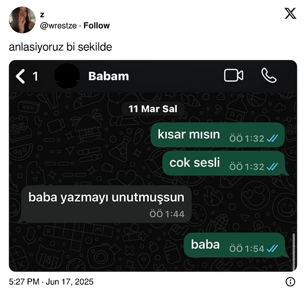 Durumun kendileri için çok da farklı olmadığını gösteren evlatlar da böyle katkı verdi...