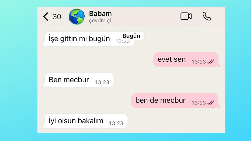 Babalarıyla İletişimlerini Kısa ve Net Tutan Evlatlar Viral Oldu