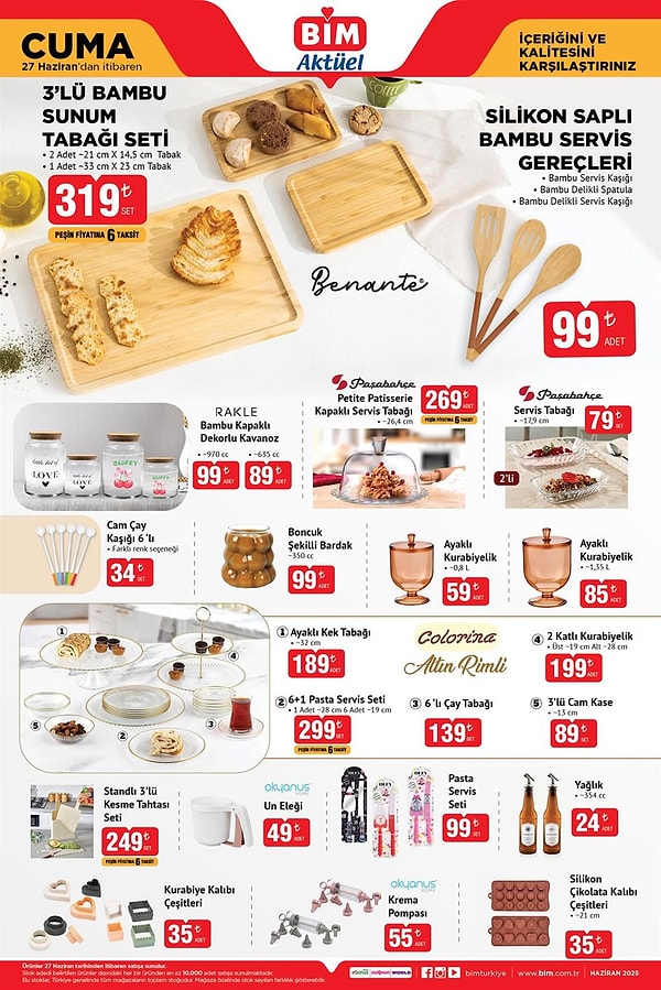 3’lü Bambu Sunum Tabağı Seti 319 TL