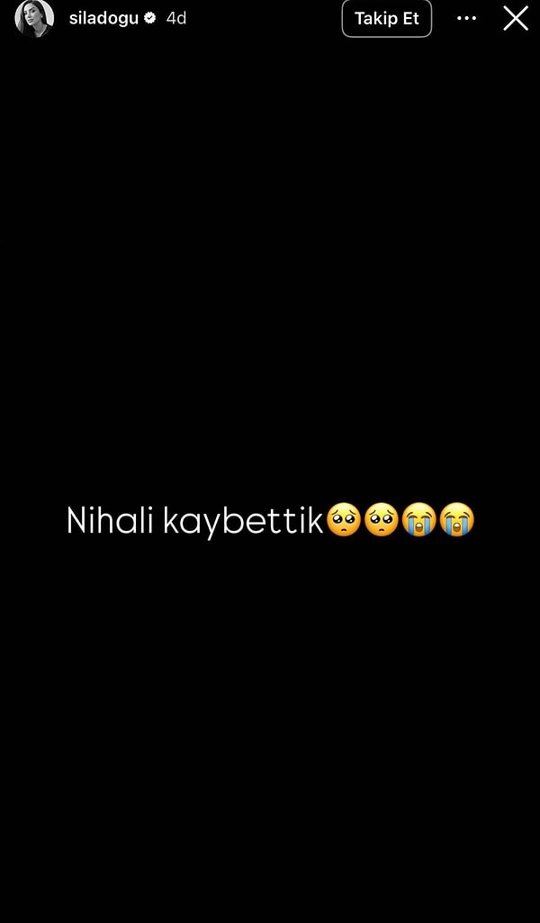 Sıla Doğu gab die Nachricht vom Tod von Nihal Candan bekannt.