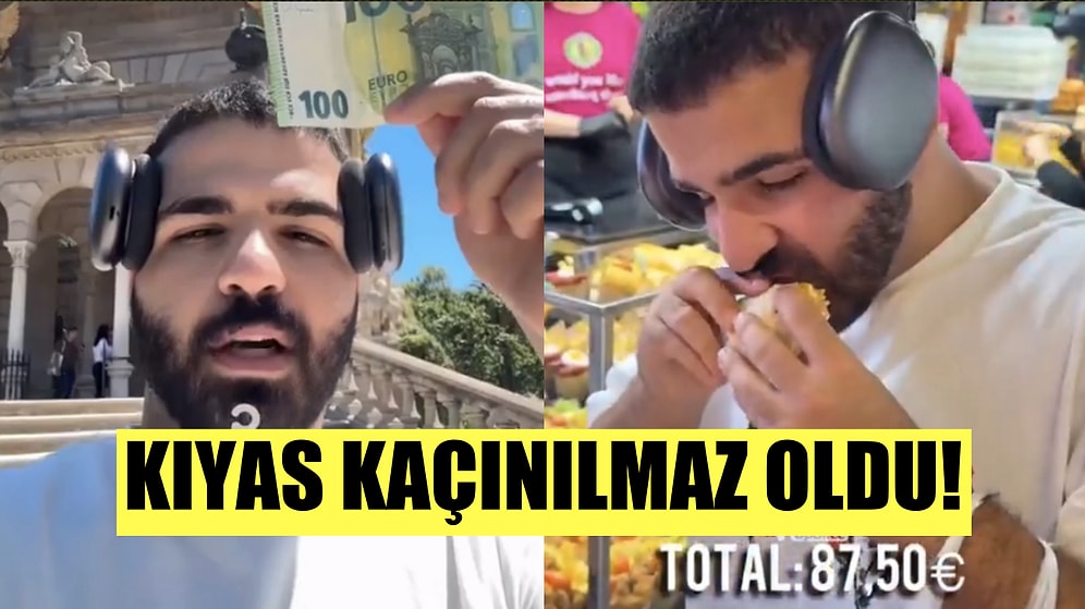 Barselona’da 100 Euro ile Ne Kadar Çok Yemek Yiyebileceğini Deneyen Türk O Anları Kaydetti