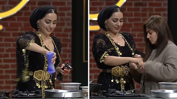 Serap avokado ve fasülye püreli deve kuşu eti testi kebabı yapmak için tezgah başına geçince bir süre sonra olanlar oldu.