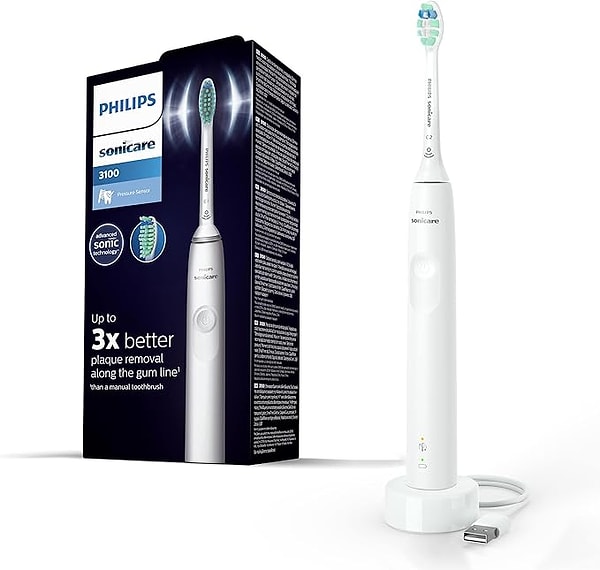 Philips Sonicare 3100 Serisi, günlük ağız bakımını bir üst seviyeye taşımak isteyenler için klasik fırçalamaya veda etmenin en zarif yolu. Sessiz, nazik ama etkili yapısıyla hem dişlerini koruyor hem de gülüşüne profesyonel bir dokunuş kazandırıyor.