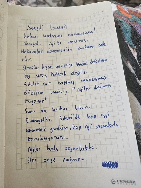 Altaylı İsmail Saymaz için bir mektup yazdı.