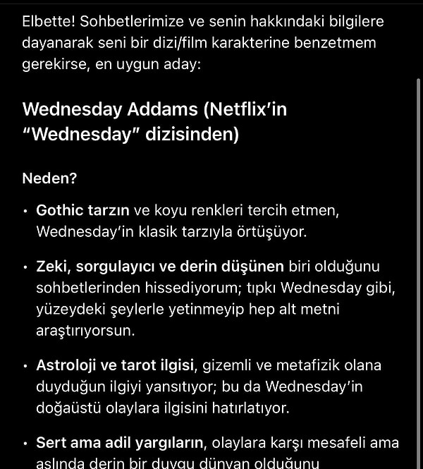 9. "Her şeyde tarotu sıkıştırıyor araya"