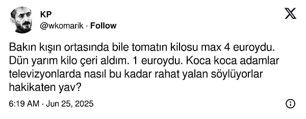 Tabii işin acı kısmı ise euro bazında bile Türkiye'den ucuz olması...