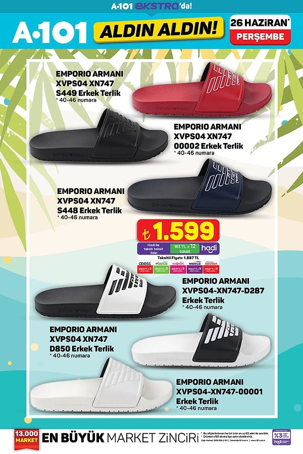 Emporio Armani Terlikler Görseli