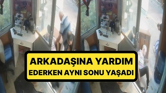 Senaryo Yazılsa İnanılmazdı Kameralara Yansıdı: Arkadaşına Yardım Ederken Aynı Sonu Yaşadı