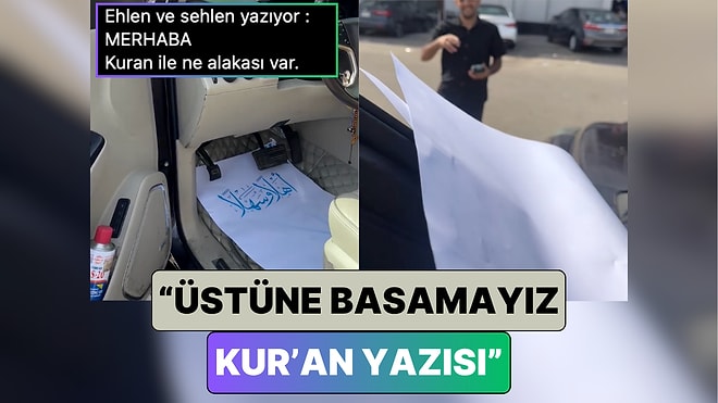 Suudi Arabistan'da Aracını Yıkatan Kadın Paspasa Konulan Hoşgeldin Yazısını "Kur'an Yazısı" Diyerek Geri Verdi