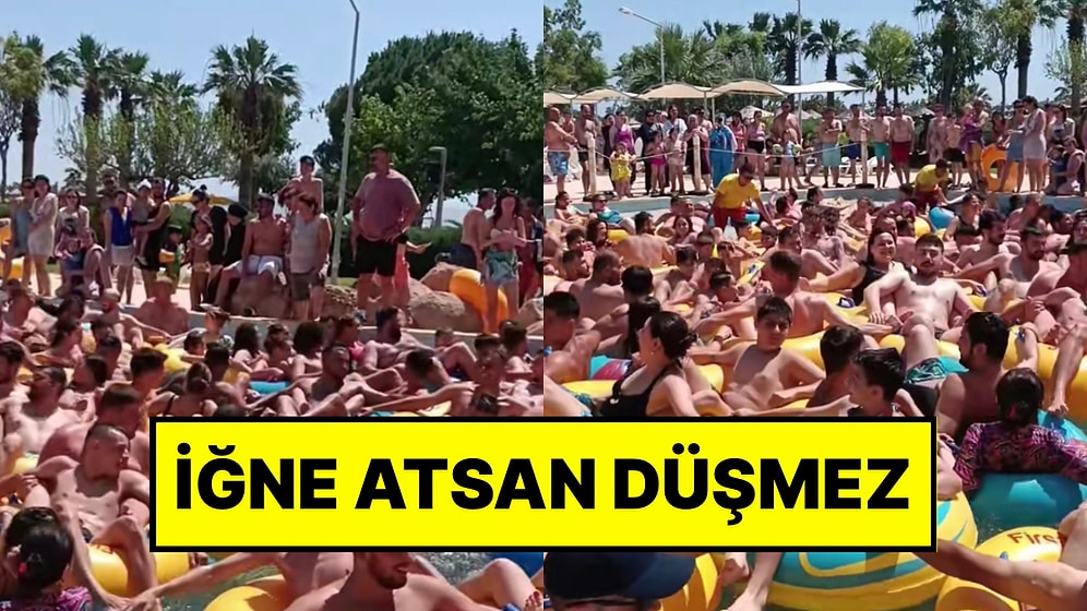 İzmir’de Bir Aquapark’taki İzdihamdan Görüntüler Sosyal Medyada Viral Oldu