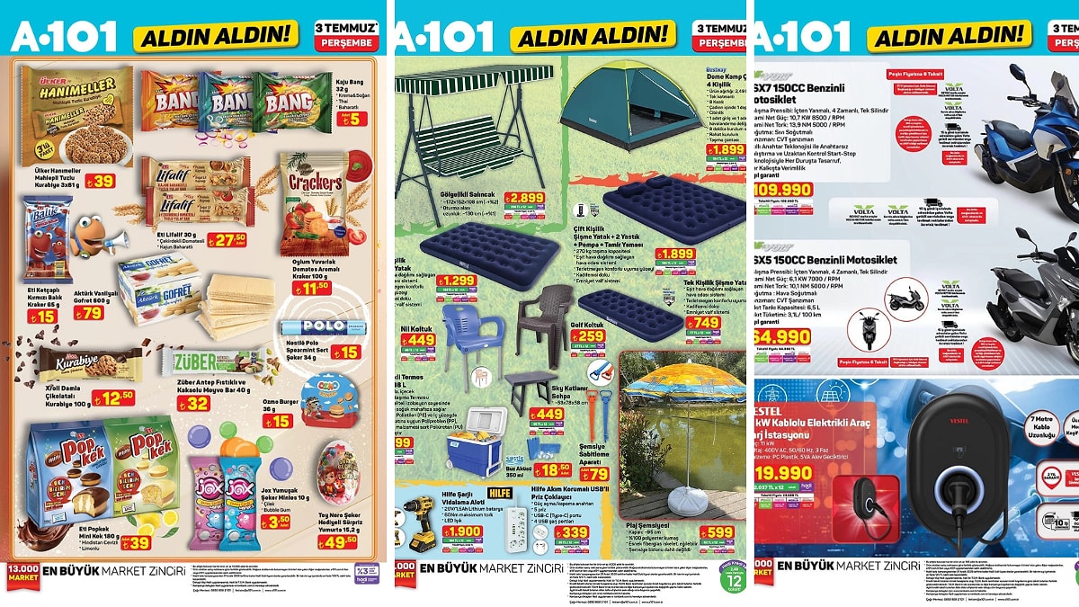 A101&apos;e Elektrikli Araç Şarj İstasyonu Geliyor! 3 Temmuz 2025 A101 Aldın Aldın Kataloğu