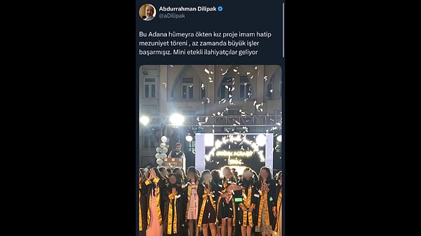 Kız çocuklarını hedef gösteren Abdurrahman Dilipak'ın paylaşımı şöyle oldu: