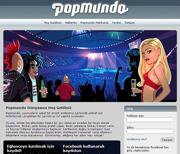 8. Çevrimiçi rol yapma sitesi: Popmundo