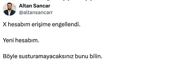Altan Sancar: “Böyle susturamayacaksınız bunu bilin.”