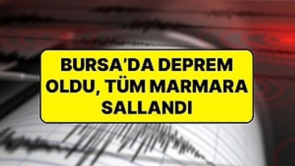 İstanbul'da da hissedilen bir deprem meydana geldi.