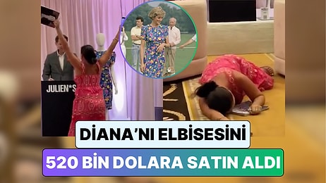 Bir Müzayedede Lady Diana'nın Elbisesini 520 Dolara Satın Alan Kadın Mutluluktan Kendini Yere Attı