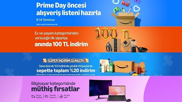 Amazon.com.tr kampanyaları ve detaylarına ulaşabileceğiniz linkler aşağıda 👇🏽