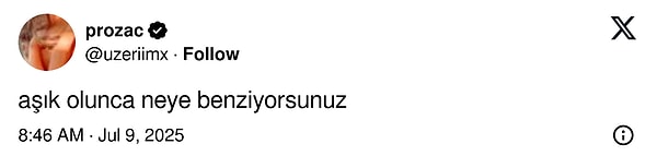 Bir kullanıcı, "Aşık olunca neye benziyorsunuz?" diye sorarak yepyeni bir tartışmanın fitilini ateşledi.