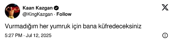 Kaan Kazgan'ın paylaşımı: